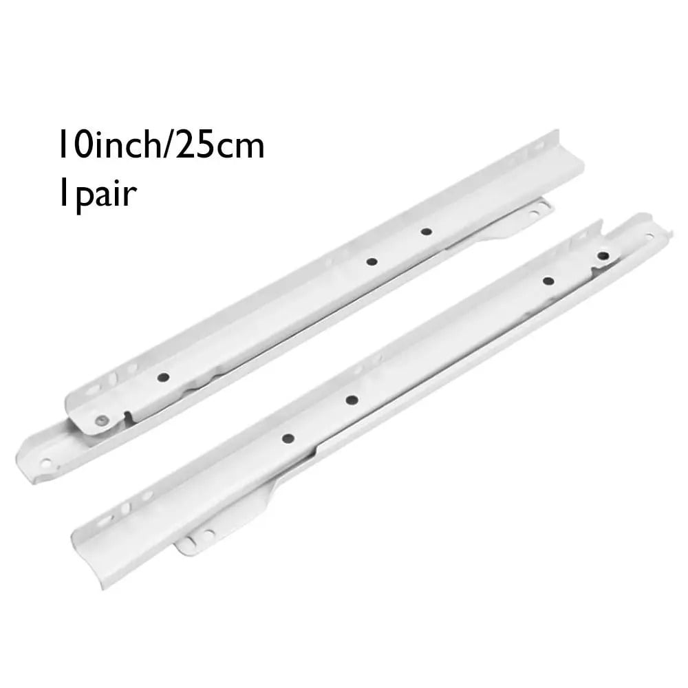 1Pair Mute Two Section Drawer Track Slides Cabinet Rails Computer Table ...