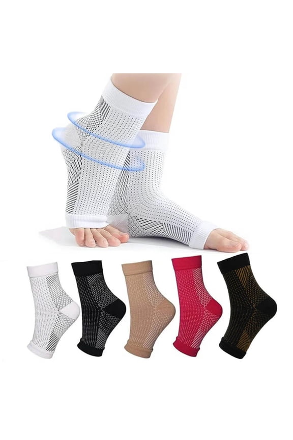 1Pair Neuropathy Socks Ankle Protector Anti Fatigue Compression Foot Sleeve Support Brace Socks Exercise Sports Protective Gear