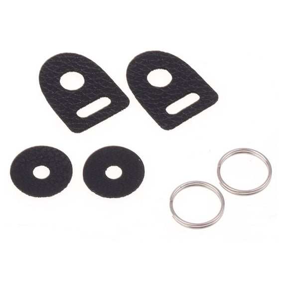 1Pair New Leather Protector Cover Camera Strap Circle Split Ring Hook DSLR Camer