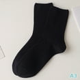 thumbnail image 1 of 1Pair New Loose Socks Fashion Women Solid Color Elegant Retro Women Socks Breathable Japanese Style Casual Cotton Daily Women Socks, 1 of 10