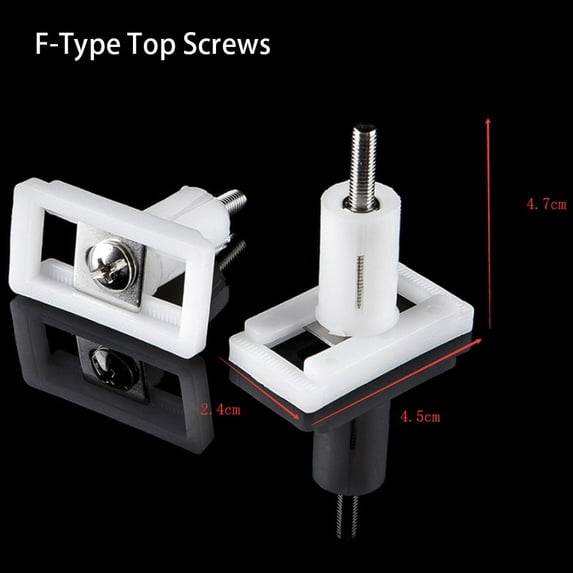 1Pair New Plastic Seat Fittings Bathroom Accessories Seat Cover Plate Replacement Toilet Seat Repair Screws Lid Hinge Repair Bolts Screws Washers Set 06