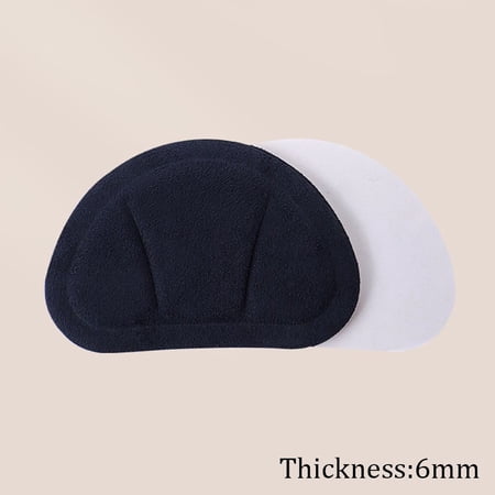 1Pair Non-slip Pain Relief Antiwear Adjustable Size Insert Insoles Patch Heel Protector Pads Back Sticker Feet Cushion BLACK M 6MM