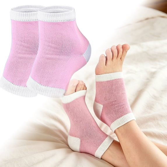 1Pair Nylon Ankle Support Sleeves Breathable Ankle Brace Slip On Ankle Stabilizer For Running Walking Hiking Sports Sprain Protection(Pink-17.5Cm)