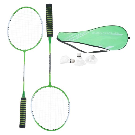 1Pair Professional Double Badminton Racquet Set Light Weight Shuttlecocks Racquet for Outdoor Backyard Games Enduring
