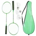 thumbnail image 1 of 1Pair Professional Double Badminton Racquet Set Light Weight Shuttlecocks Racquet for Outdoor Backyard Games Enduring, 1 of 9