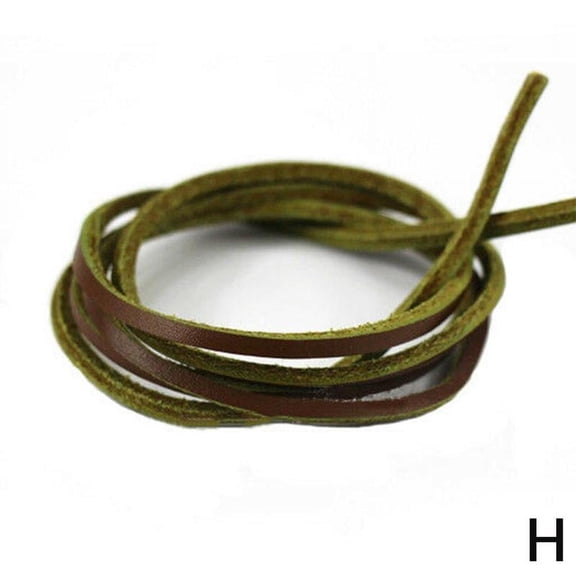 1Pair Rawhide Leather Shoelaces Unisex Shoe Boot Laces Thin Shoestrings U.S