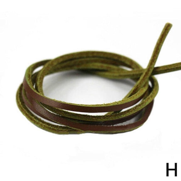 1Pair Rawhide Leather Shoelaces Unisex Shoe Boot Laces Shoestrings Thin New S6D0