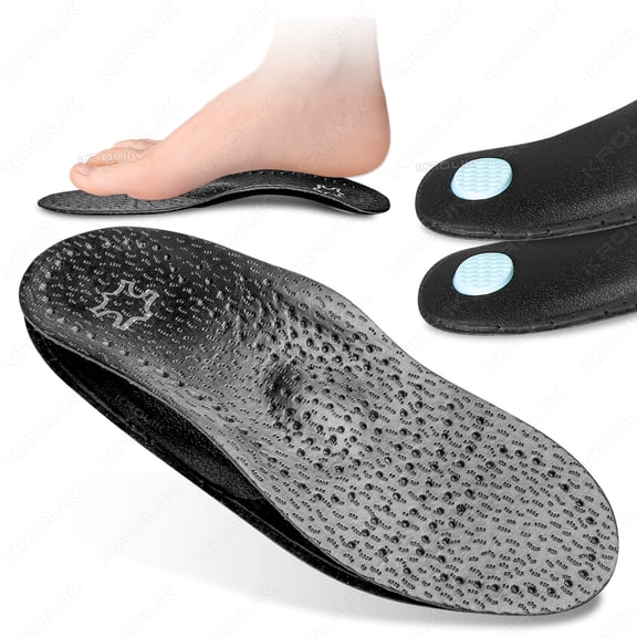 1Pair Recycled Leather Orthotic Insole For Flat Feet Arch Support Orthopedic Shoes Sole Insoles For Feet Men Women O/X Leg Corrected