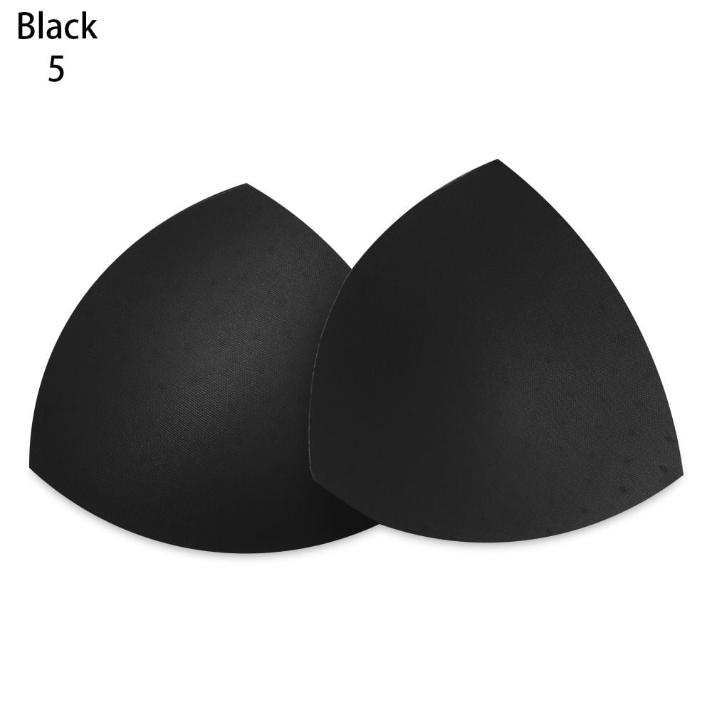 1Pair Removeable Push Up Cups Women Summer Sponge Foam Bra Pads Insert Pad Breast  Bras Chest Cup BLACK 5 