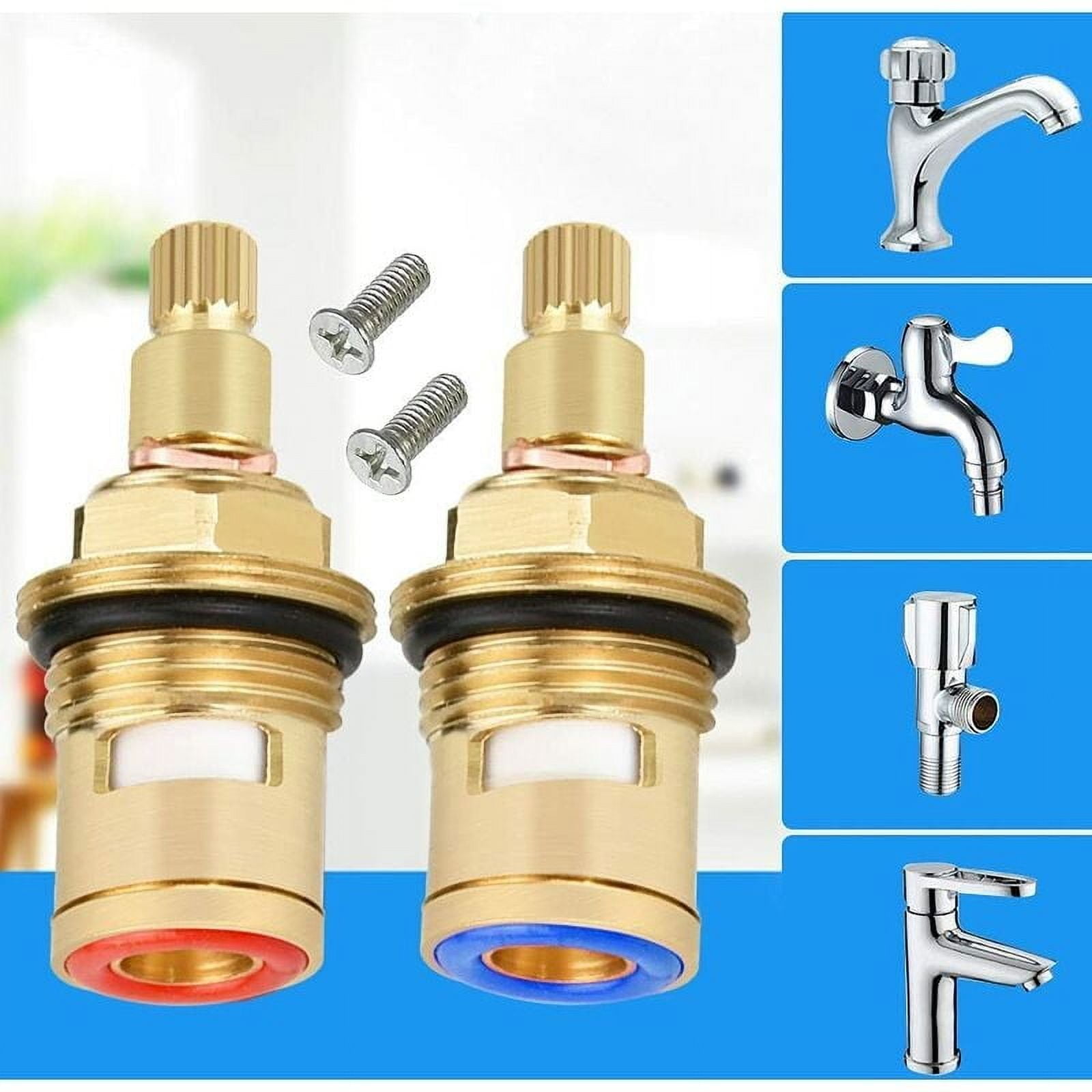 1Pair Replacement Tap Cartridges 1/2 Ceramic Disc Tap Valve Shower ...