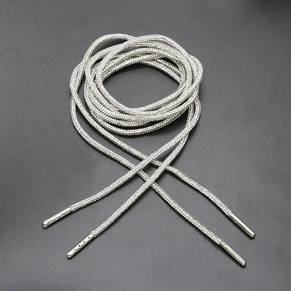 1Pair Rhinestone Shoelaces Luxury Rainbow Diamond Shoe Laces Sneakers Round Laces DIY Strings 70/80/100/120/140CM