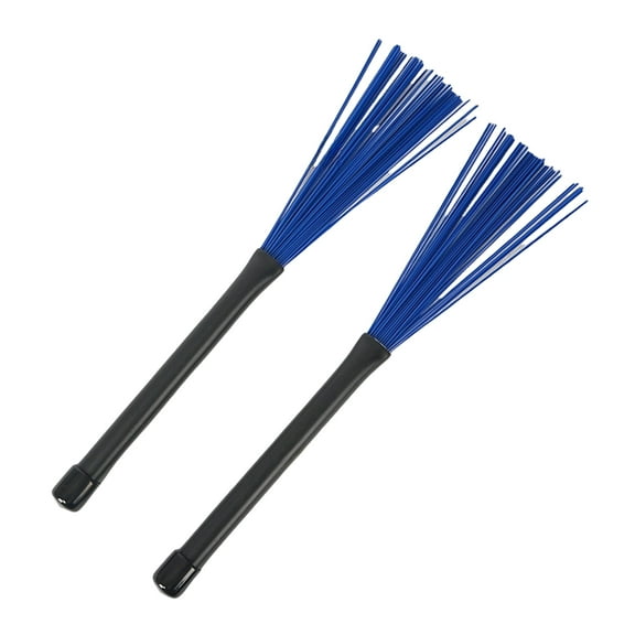 1Pair Rods Drum Brushes with Comfortable Handle Percussion Drum Brushes Dowels Nylon Drum Sticks Brush Smooth Grip
