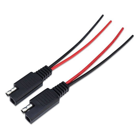 1Pair SAE Single Ended ExtensionCable,18AWG SAE Quick Disconnect Plug Cable 15CM