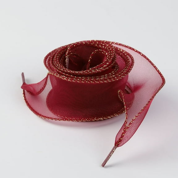 1Pair Satin Ribbon Shoe Laces: 1.57" Wide Solid Color Phnom Penh Wave Snow Yarn Shoelaces for Women - 47 inch / 120CM