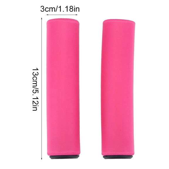 1Pair Set Bicycle Mountain Bike Handlebar Sponge Anti Skid Shock Absorbing Grip Cover Pink