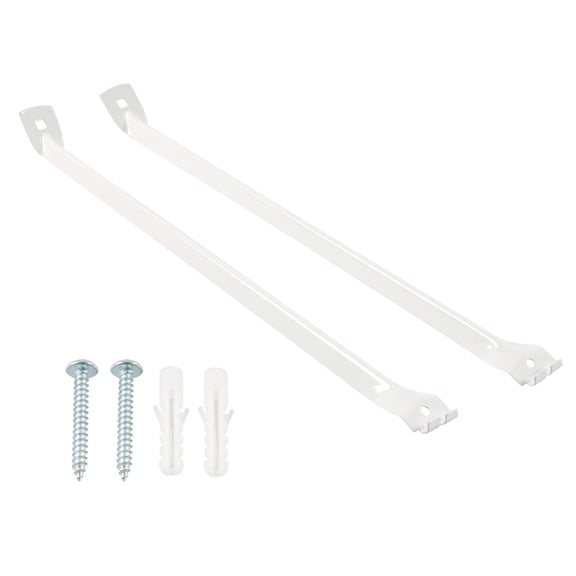 1Pair Shelf Bracket Wire Shelving Support Brackets Wall Mounted Metal Wire Rack Mounting Brackets Easy Installation