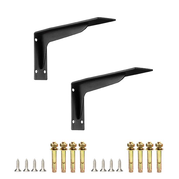 1Pair Floating Shelf Bracket Heavy Duty Metal L Bracket Corner Brace Support 90Degree Shelf Bracket Easy to Install