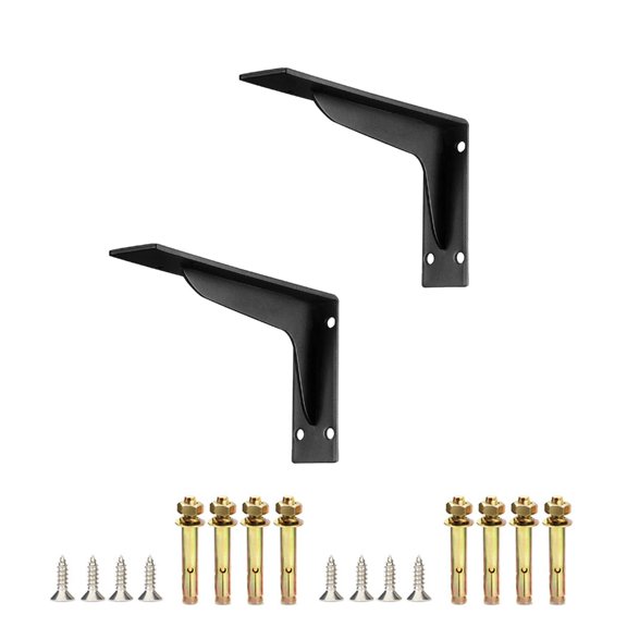 1Pair Shelf Brackets Metal Floating Shelves Bracket L Bracket Corner Brace Wall Corner Brace Joint Angles Bracke