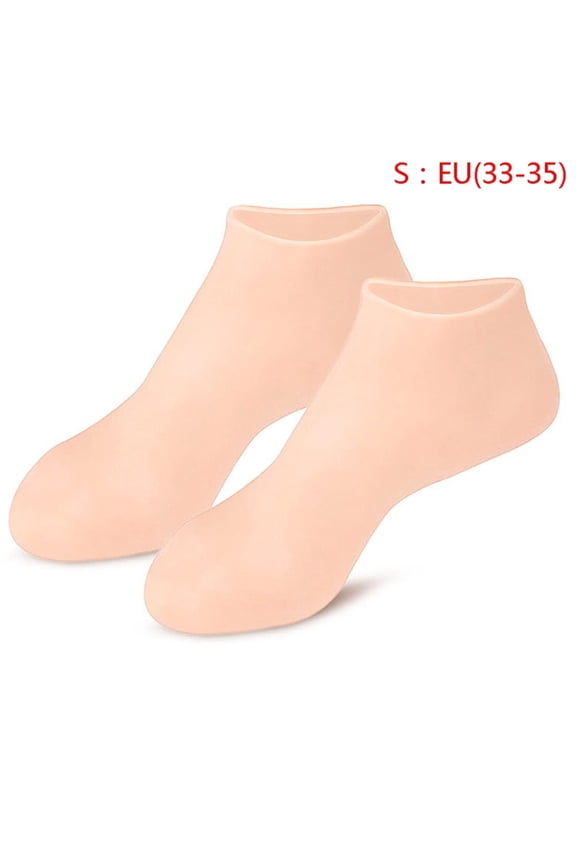 1Pair Silicone Moisturizing Gel Heel Socks Cracked Foot Skin Care Protector