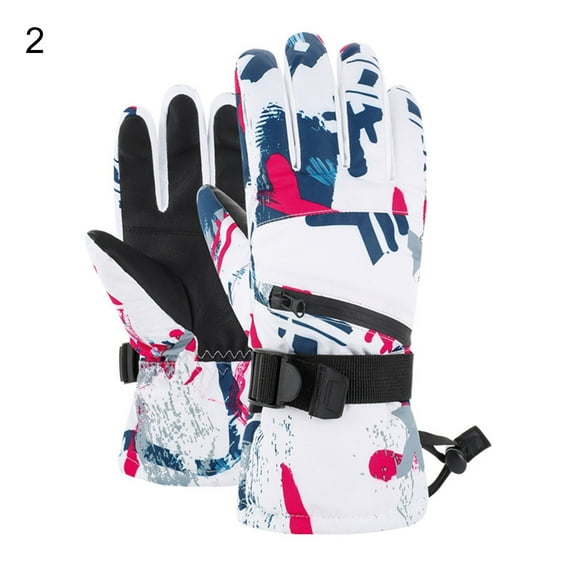 1Pair Ski Gloves Waterproof Wind-proof Fine Workmanship Touch Screen Driving Motorcycle Winter Warm Gloves for Outdoor