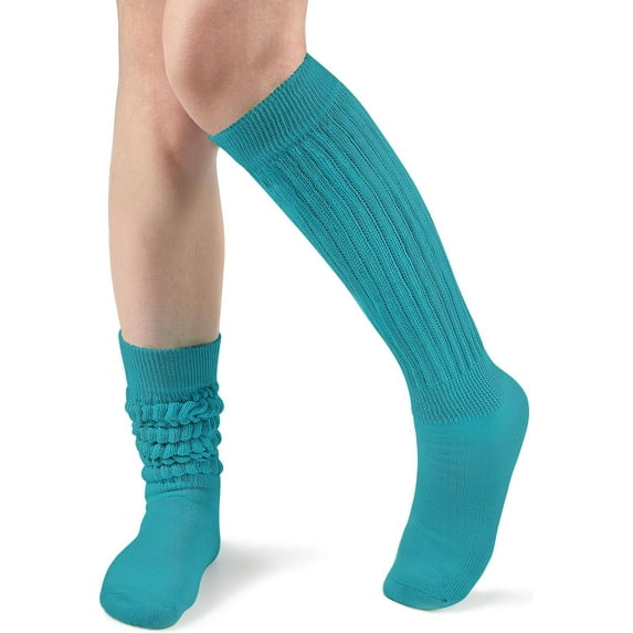 1Pair Slouch Socks Women Knit Knee High Boot Long Sock Cotton Tube Scrunch Sock for Women