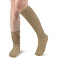 thumbnail image 1 of 1Pair Slouch Socks Women Knit Knee High Boot Long Sock Cotton Tube Scrunch Sock for Women, 1 of 7
