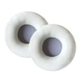 thumbnail image 1 of 1Pair Soft Foam Pad Earmuffs Ear Cushion Ear Pads Headphones Accessories Earbuds Cover WHITE PU LEATHER, 1 of 8