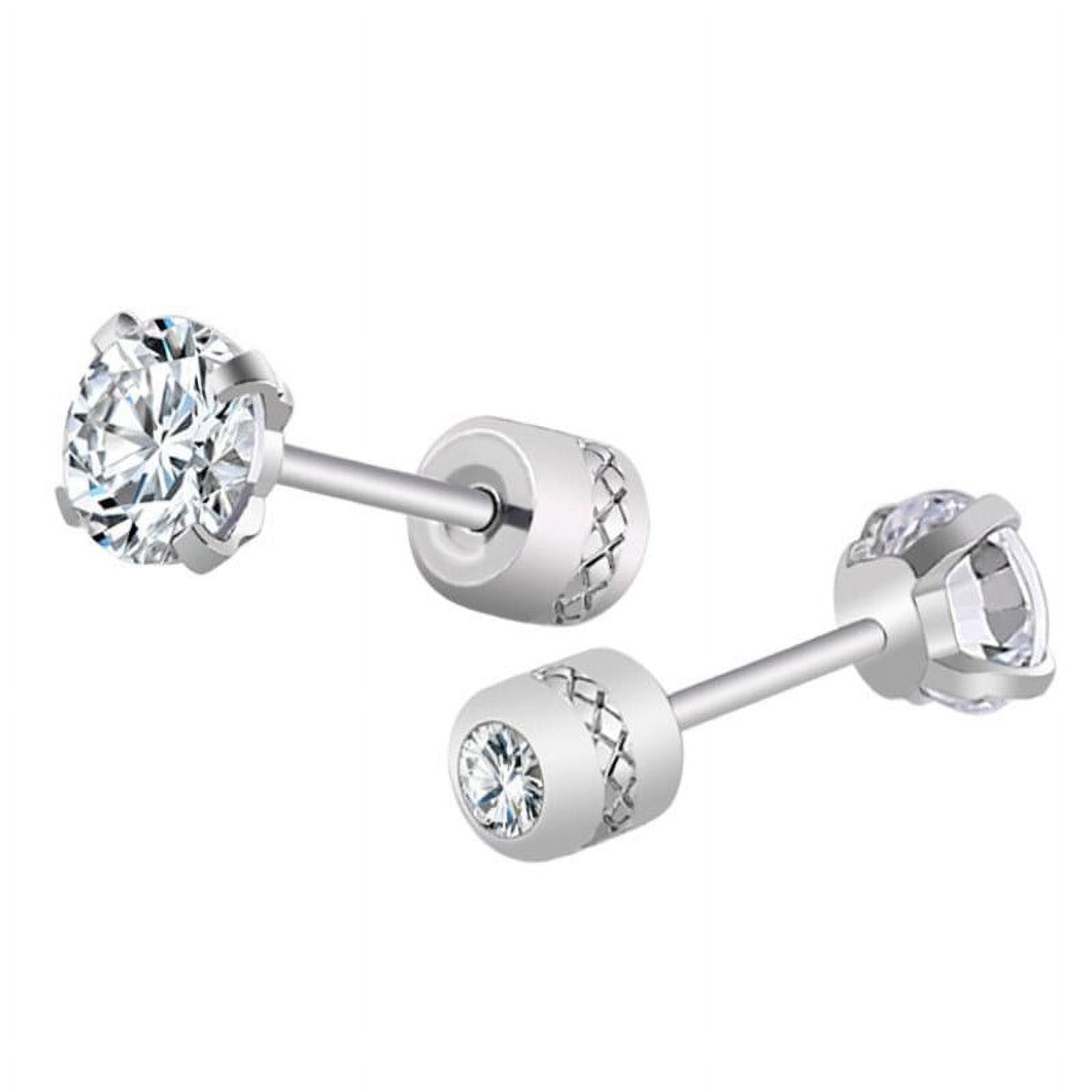 2 Pairs Red & Green Ball Stud Earrings - 925 Sterling Silver Hypoallergenic Cartilage Tragus Piercing Jewelry