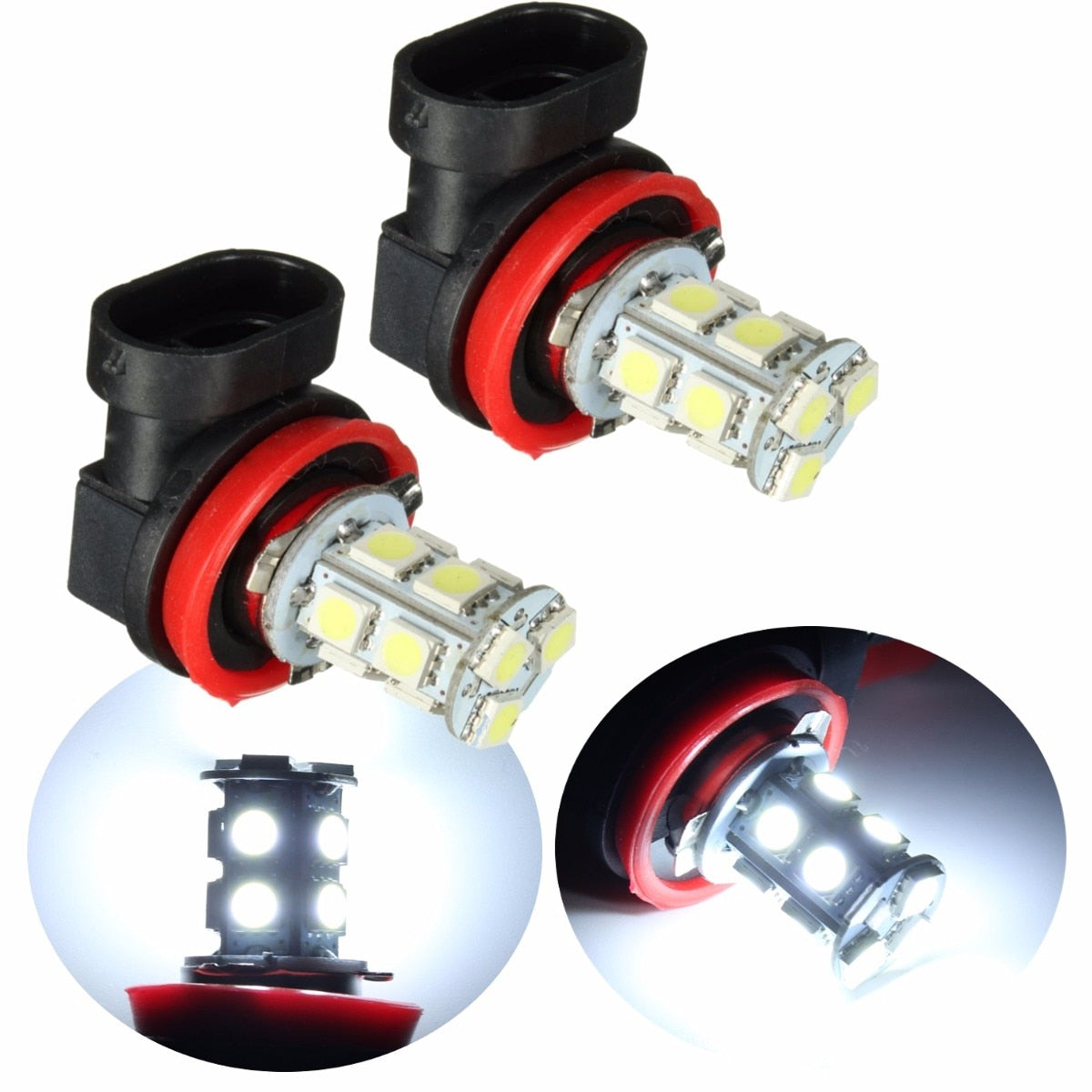 1Pair Super White 6000K H8 H9 H11 LED Car Headlight