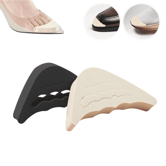 1Pair Toe Inserts for High Heels, Soft Forefoot Cushion Pads, Reusable Shoe Insoles for Foot Pressure Relief
