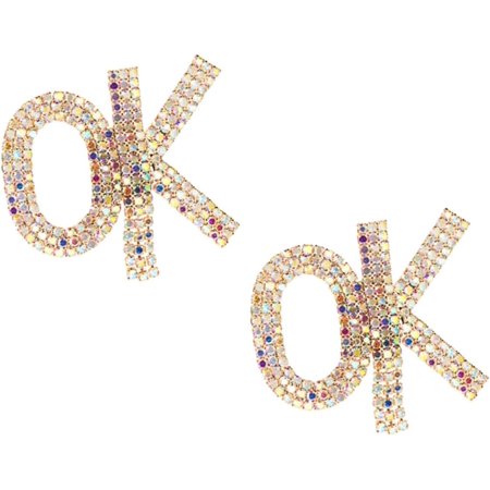 1Pair Top Contemporary Alloy Earrings for Women Elegant Ear Accessories including Sparkling Rhinestones for Parties Shopping and Daily Wear Unique Statement Jewelry[g064]