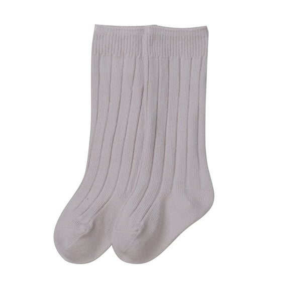 1Pair Unisex-Baby Girls Boys Knee High Socks Seamless Toddler Boy Girls Cotton Uniform Stockings for Newborn Infant Tube Long Socks