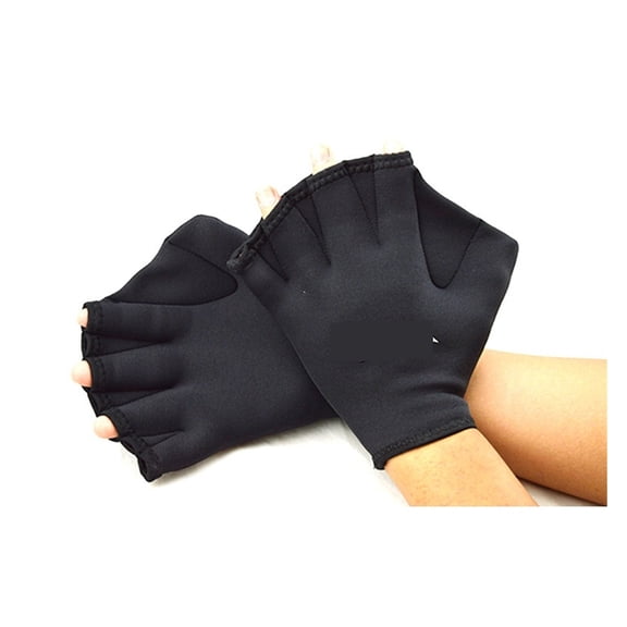 1Pair Unisex Diving Gloves Swimming Flippers Hand Swim Trainning Finger Gloves Fins Webbed Paddle