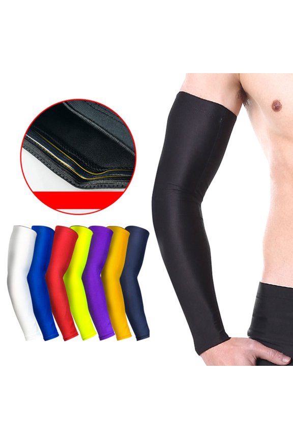 1Pair Unisex UV Protection Sleeves Arm Cooling Sleeves Ice Silk Arm Sleeves Arm Cover Sleeves for Cycling Jogging Outdoors Wearing