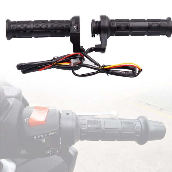 1Pair Universal 3-Gear Winter Motorcycle Electric Heated Hand Grips Handlebar,1