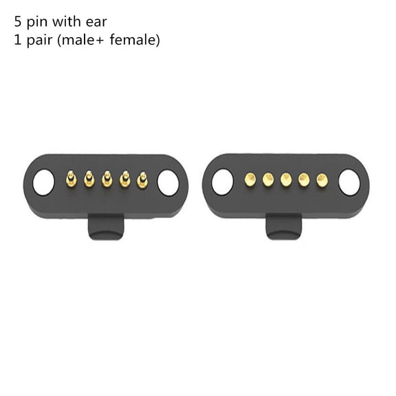 1Pair Waterproof Magnetic Pogo Pin Connector ，2/3/4/5P 12V 1A Pogopin Male Female 2.5 MM Through Holes Spring Loaded DC Power Socket 60g Elastic Force ，DC Power Charge Probe Connector