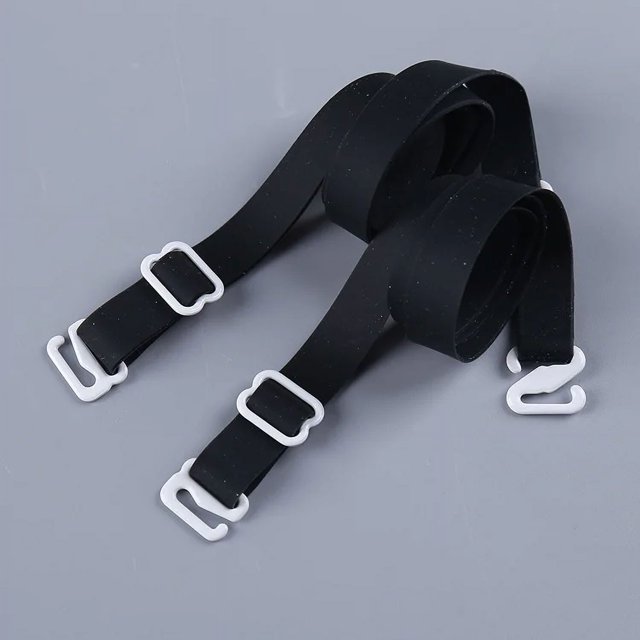 1Pair Women 1cm Wide Backless Clear Bra Straps Non Slip Transparent Bra