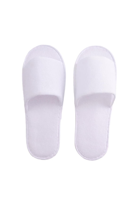 1Pairs Disposable Travel Hotel Slippers White Towelling Closed Toe Shoes Bathroom Bath Shower Sets Accessories Washroom