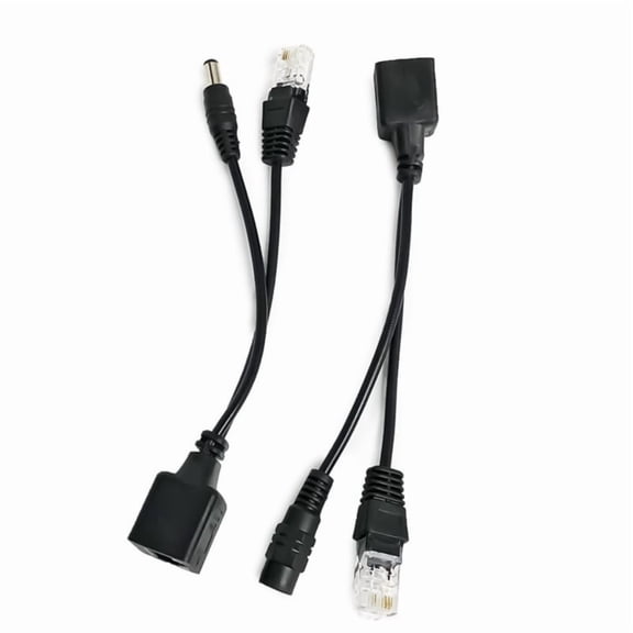 1Pairs Ethernet Power Injector and Splitter Kit For Networks Devices DC5.5x2.1mm