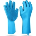 thumbnail image 1 of 1Pairs Silicone Pet Grooming & Dishwashing Gloves – Scrubber for Bathing, Kitchen, Bathroom & Car, 1 of 7