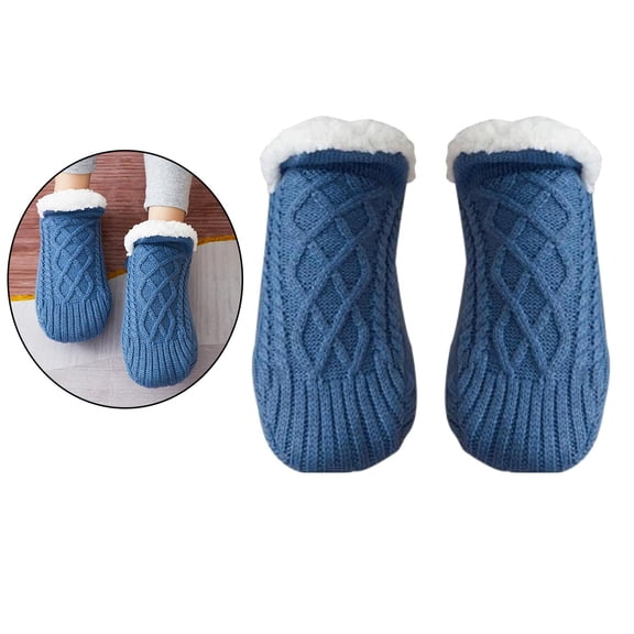 1Pairs Slipper Socks Warm for , Blue