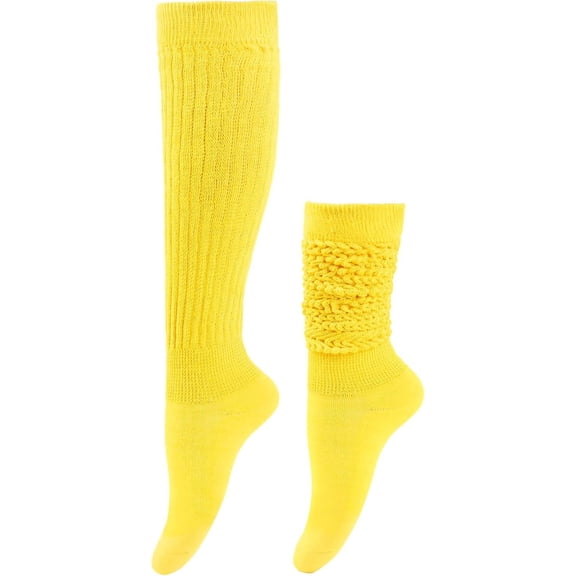 1Pairs Slouch Socks for Women Knee High Socks Cotton Long Scrunch Sock Boot Socks