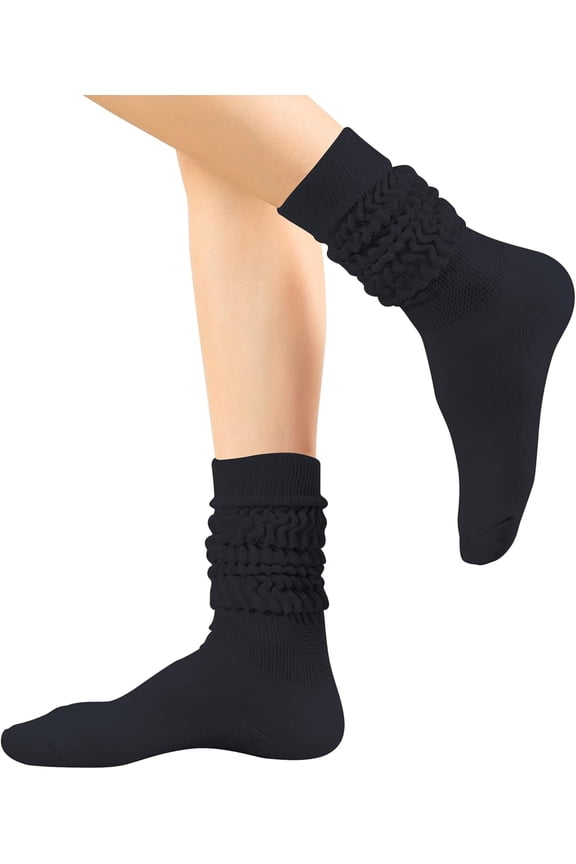 1Pairs Slouch Socks for Women Knee High Socks Cotton Long Scrunch Sock Boot Socks