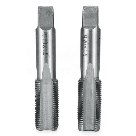 1Pairthread Tap Set Right Hand Straight Flute Tap 12Mm 14Mm 16Mm 18Mm 20Mm Metric Threading Tool Screw Tap Drill M20X1.5Mm