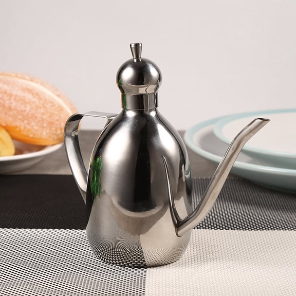 1Pc 0.35L Stainless Steel Olive Oil Dispenser Vinegar Pot Bottle Home Kitchen Use Hot , Olive Oil Bottle, Oil Bottle