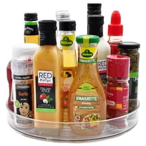 1Pc 1-Tier Large Lazy Susan Rotating Turntable Organizer, for Kitchen, Pantry, Cabinet, Dining Table, Fridge, Countertop，Vanity, Spinning Food Storage Container for Spices, Condiments, Clear