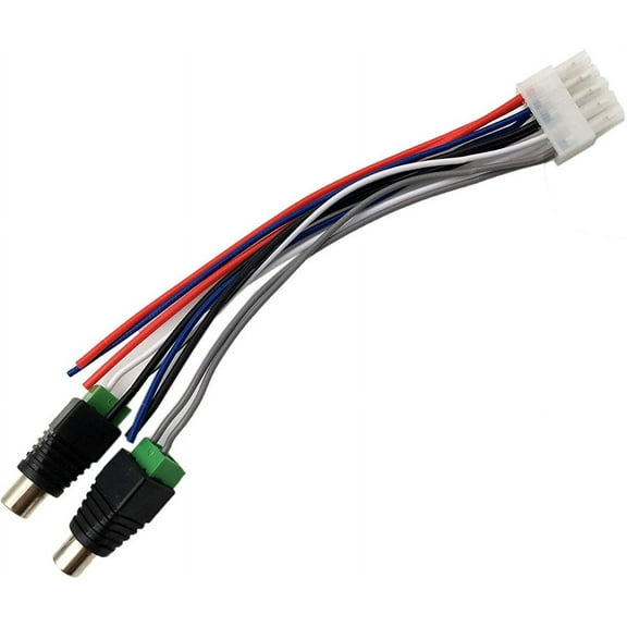 1Pc 10-pin Power Input Harness Plug With RCA Connector For DUAL TBX10A Amplifier