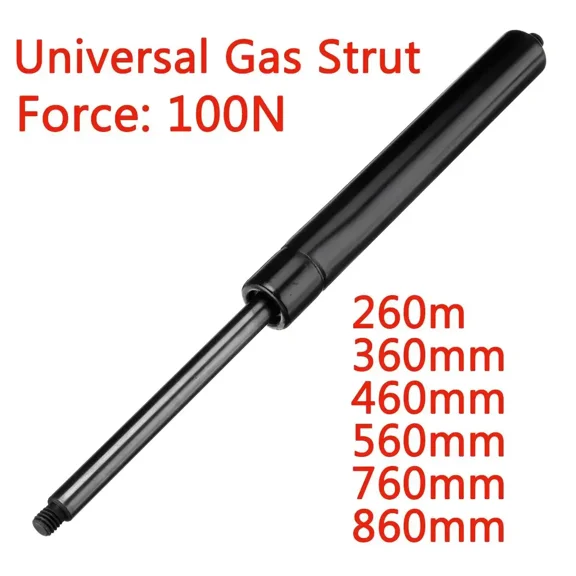 1Pc 100N Gas Strut Spring Lift Support Rod 260-860mm Universal Hood Bed Window Shock Bar for Car RV Caravan Bus