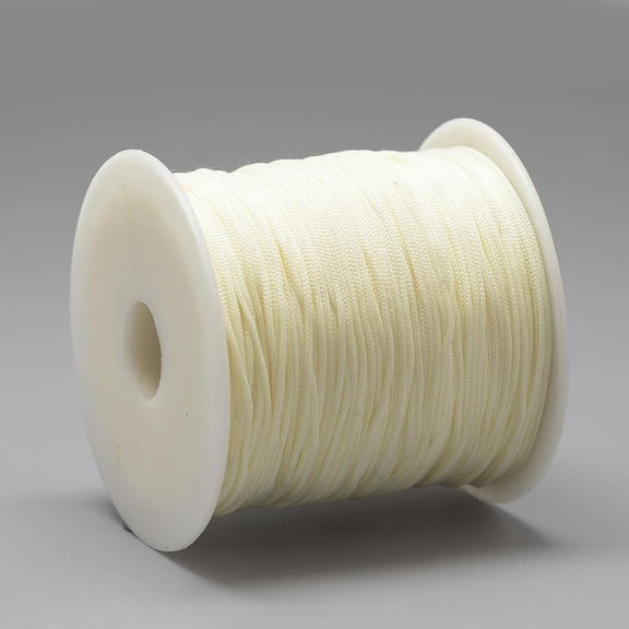 1Pc 120~130m Polyester Cords for Jewelry Making Beading Crafting Necklace Bracelets Jewelry Making Macrame String Rope Thread Yarn HandmadeLight Goldenrod Yellow