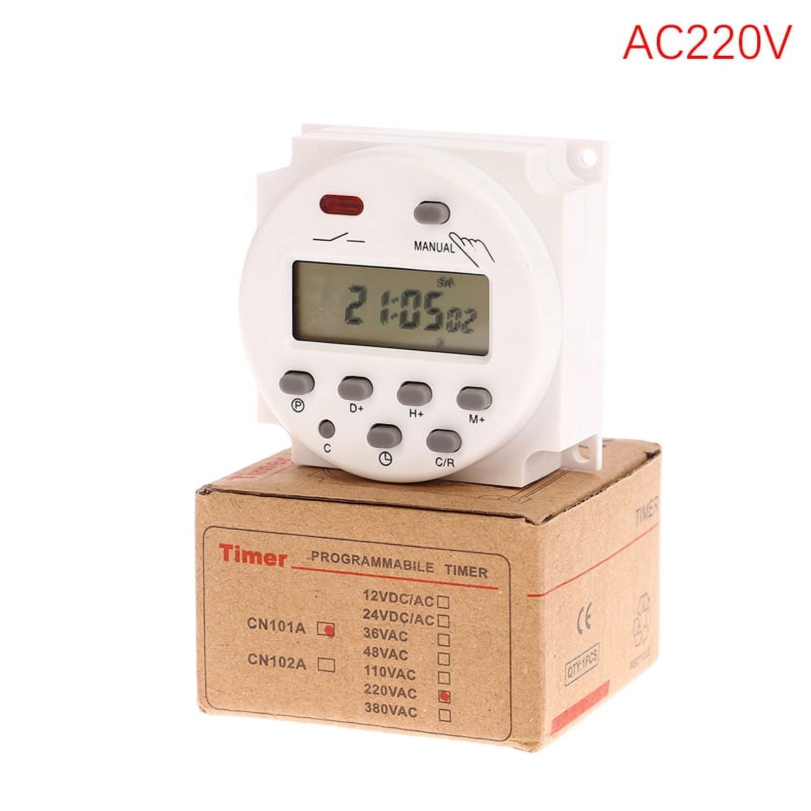 1Pc 12V 24V 110V 220V CN101A Digital LCD Power Timer Programmable Time ...